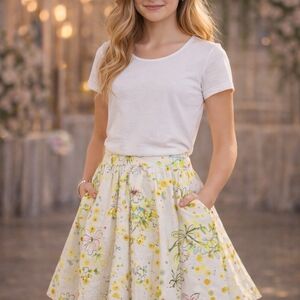 Komodo Embroidered Cotton Skirt Size 26 (Fits Like US 0–2) 🌿✨